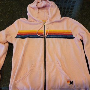 Aviator Nation 5 Stripe Zip Hoodie